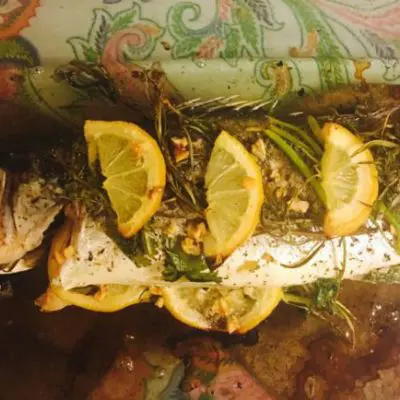 mediterranean grilled seabass